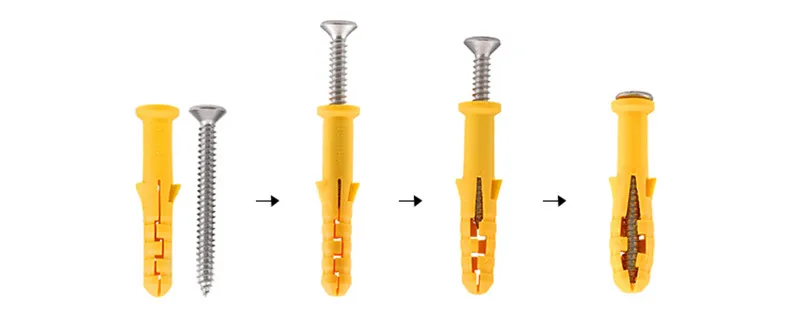 M3.5 Screws For Wall//Plasterboard M8*50mm Plastic Expansion Anchor Cavity